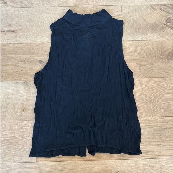 Anine Bing - Mock Neck Sleeveless Top in Black - Picture 1 of 4